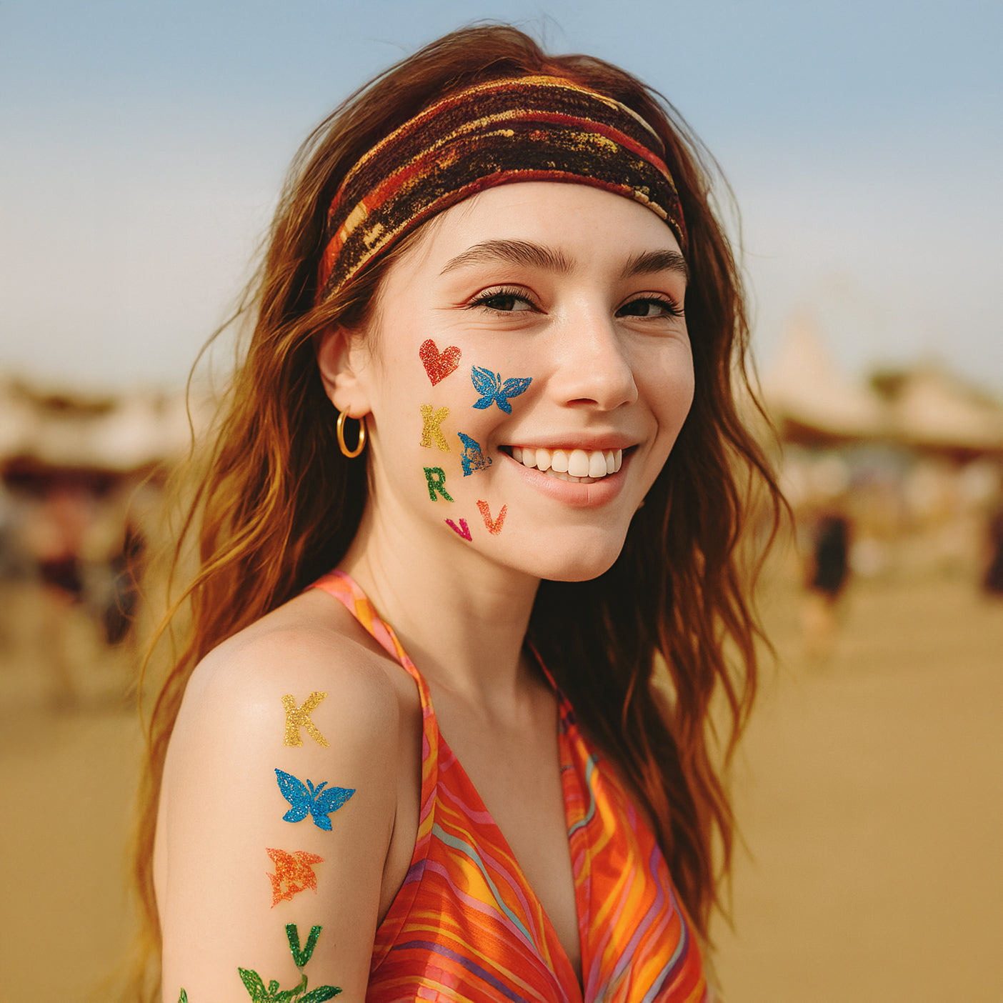 Glitter Temporary Tattoo Kit