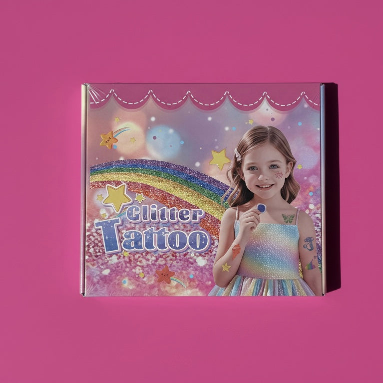Glitter Temporary Tattoo Kit