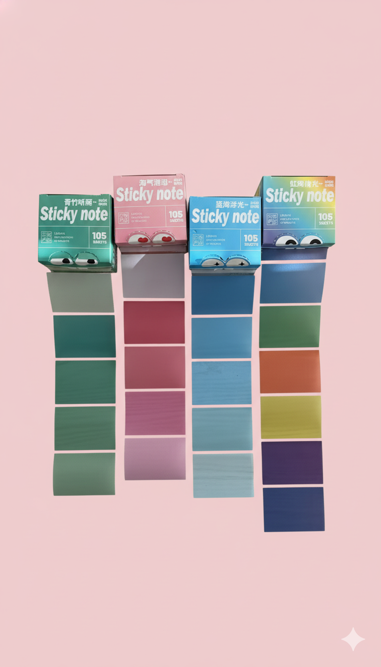 Roll Type Pearlescent Sticky Notes - Full Adhesive Design