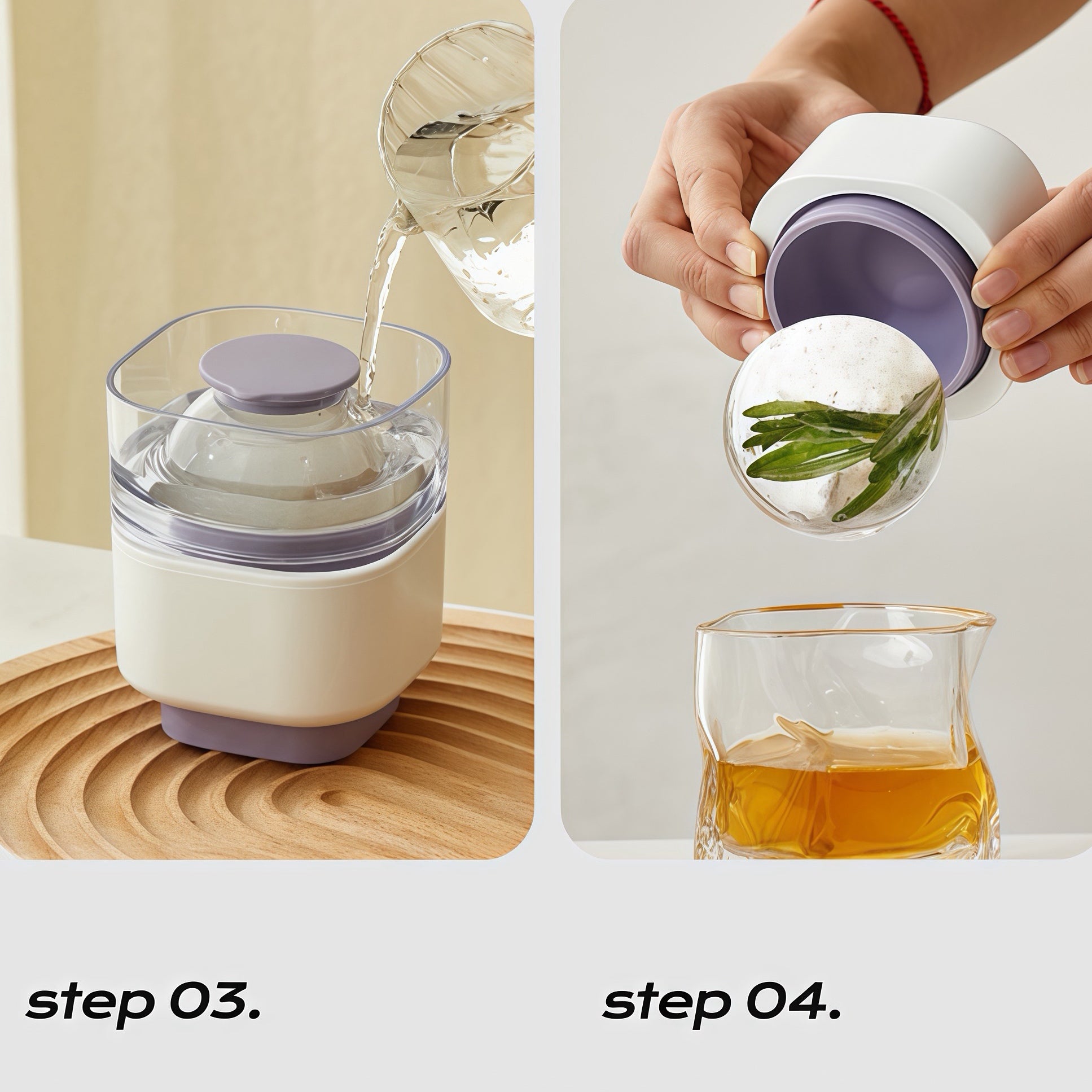 Press-to-Release Ice Ball Mold