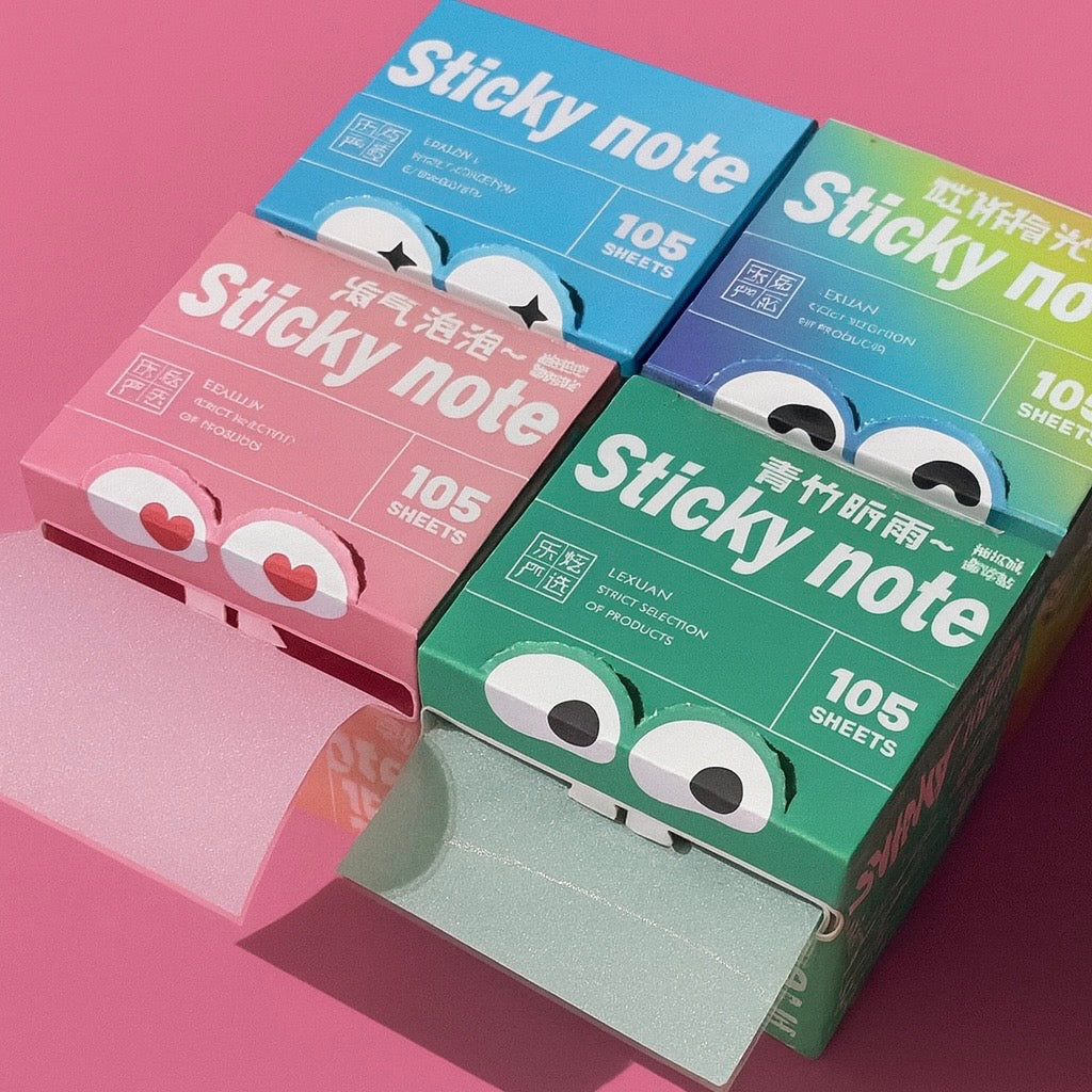 Roll Type Pearlescent Sticky Notes - Full Adhesive Design