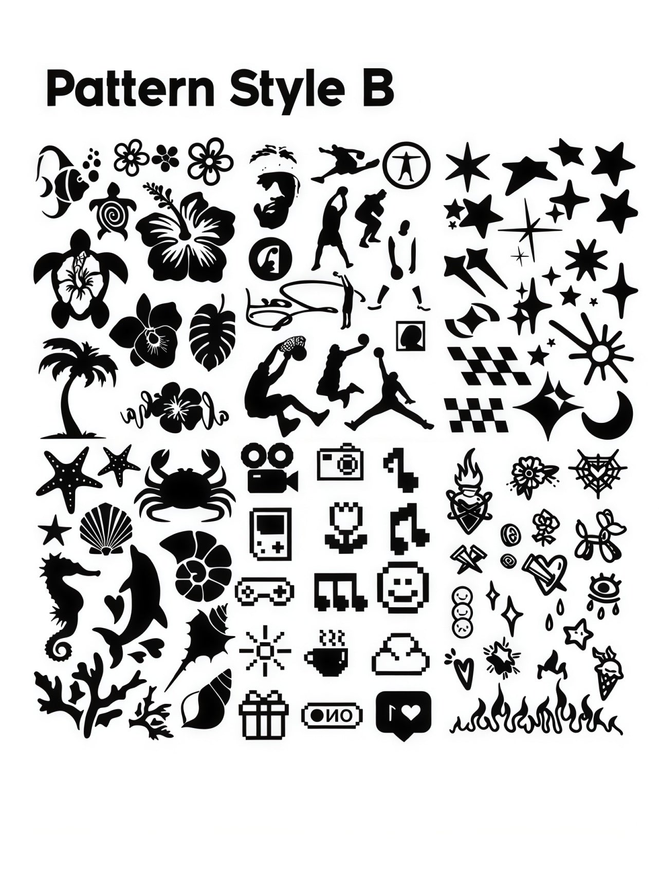Glitter Temporary Tattoo Kit
