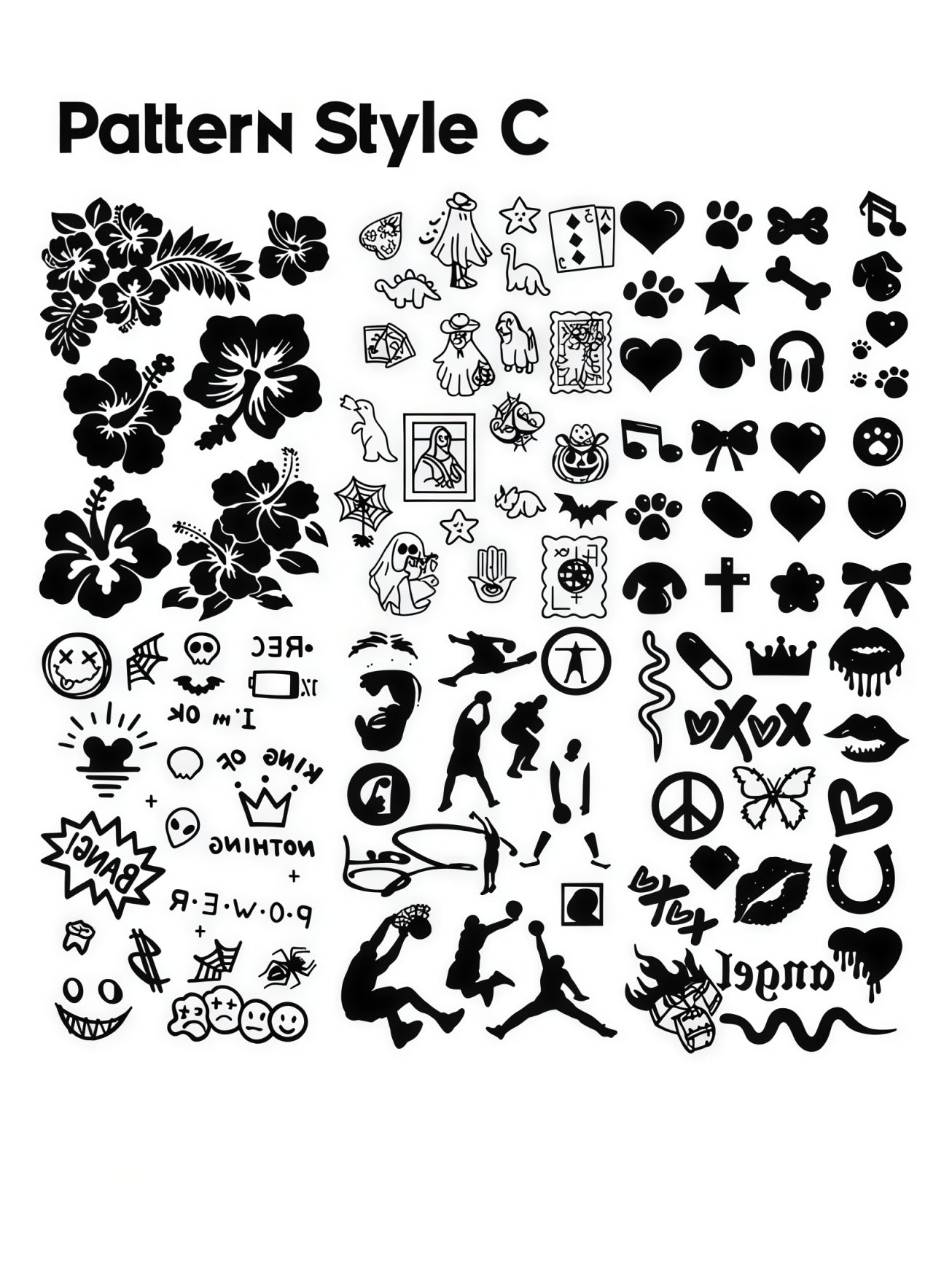 Glitter Temporary Tattoo Kit